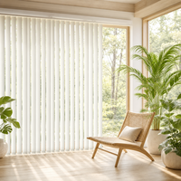 Stores verticaux en PVC de 89 mm avec lames de 3,5 pouces, résistants à l'humidité, pour la décoration intérieure moderne des fenêtres, taille personnalisée