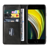 Étui portefeuille en cuir PU pour iPhone 7/8/SE3/SE2 - Housse avec support de téléphone, emplacements pour cartes, fermeture magnétique et coque antichoc