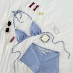 Ensemble <span class=keywords><strong>de</strong></span> bikini à nœud papillon, <span class=keywords><strong>maillot</strong></span> <span class=keywords><strong>de</strong></span> <span class=keywords><strong>bain</strong></span> sexy à <span class=keywords><strong>taille</strong></span> <span class=keywords><strong>haute</strong></span> pour femmes - Product Image 1