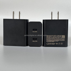 อะแดปเตอร์ชาร์จไฟแบบติดผนัง EP T5020 พอร์ต USB-C คู่ สายชาร์จ Type-C อะแดปเตอร์แปลงไฟสำหรับเดินทาง 50W สำหรับ <span class=keywords><strong>Samsung</strong></span> S25 S24 S23 - Product Image 5