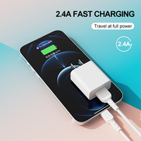 Pengisi daya ponsel, 5V 2.1A pengisi daya ponsel PC bahan tahan api adaptor USB Normal beberapa pengisi daya untuk ponsel
