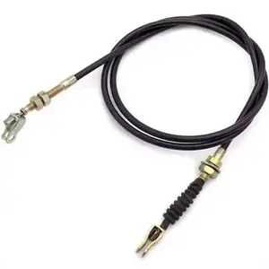 Kabel kontrol kopling Dorong Tarik baja tahan karat berlapis PE dengan kabel Clutch Casing luar pas ujung U dengan perakitan