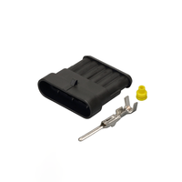 Conector de Arnés de Cables para Inyector de Combustible CQFH 282108-1, Carcasa de Nylon Eléctrica para Automóviles, Impermeable IP66, 6 Pines, 12V, 15A, Macho/Hembra