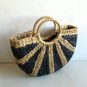 Sac fourre-tout de <span class=keywords><strong>plage</strong></span> d'été rétro en osier sac à poignée en rotin tissé à la main pour femmes décor à la maison - Product Image 4