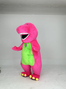 Disfraces de mascota inflables de <span class=keywords><strong>dinosaurio</strong></span> <span class=keywords><strong>Barney</strong></span> de tamaño real para caminar, Cosplay, vestido de fiesta de <span class=keywords><strong>dinosaurio</strong></span> inflable de 2m - Product Image 3