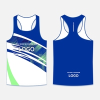 Sports Fitness Running Marathon Vest 100% Polyester Running Gym Débardeurs Logo personnalisé