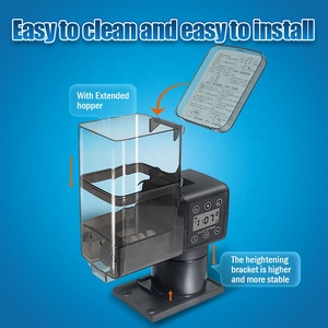 Jecod&Jebao Série AF Distributeur Automatique Intelligent de Nourriture pour Poissons, Carré Moderne, Grande Capacité 750/1000ml, en Plastique Écologique - Product Image 3
