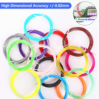 Filament PLA 1,75 mm de diamètre, 100 m, 5 m, 20 pièces, pour stylo d'impression 3D, consommables pour animaux, coloré, inodore, plastique, éducatif