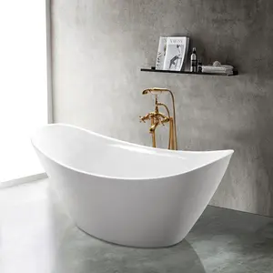 Beyaz renk 170cm ile duş alanında Aokeliya akrilik küvet astar düşük maliyetli küvet