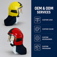 Casque de pompier professionnel ignifuge sur mesure, protection intégrale, avec rails tactiques et visière rétractable