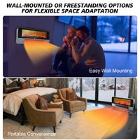 Minuterie murale 2 en 1 Chauffage rapide PTC Smart Home Heater With 3D Flame Remote Touch Control Display For Living Shower Room