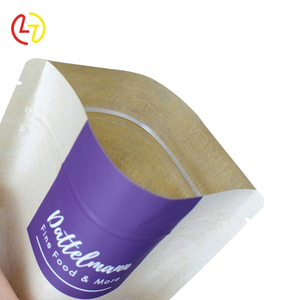 High-quality food or seeds or coffee beans in biodegradable kraft paper standing bags