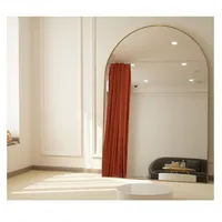 Custom Gold Garden Vintage Large Long Metal Framed Hung Dressing Full Length Floor Stand Arch Wall Mirror Espejo Spiegel