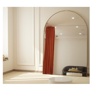 Custom Large Contemporary <strong>Gold</strong> Arch Aluminum Alloy Frame <strong>Long</strong> Wall Dressing Standing Full Length Floor Luxury Home Decor <strong>Mirror</strong> - Product Image 2