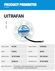 พัดลมระบายความร้อนขนาดเล็ก XD3010 แบบใส ใบพัด PC สีสันสดใส รูปทรงกลม DC 5V เสียงเบา ไม่มีลูกปืน - Product Image 3