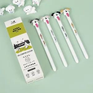 4Pcs/Set Cute Dog Creative Gel <b>Pen</b> Tongue Pulling Gel Ink <b>Pen</b> 0.5MM Black Quick Drying Writing <b>Pen</b> for Students Stationery <b>Gifts</b> - Product Image 4
