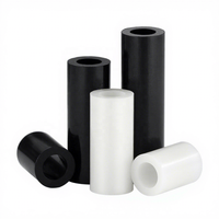 Colonne d'isolation ABS noire et blanche avec entretoise ronde, joint traversant en nylon, manchon de colonne, tube d'entretoise