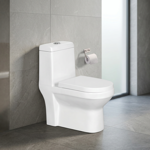 Articles sanitaires de haute qualité grand trou de sortie une pièce salle de bain toilette en céramique chine symphonique tornade rinçage Villas toilettes - Product Image 5