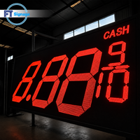 Panneau d'affichage numérique des prix du carburant pour station-service, écran LED, étanche en extérieur, télécommande RF, panneau sur pylône personnalisable