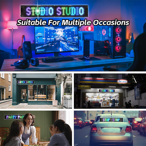 Pantalla LED Flexible para Ventanas de Tiendas, Camiones y Automóviles, Letrero Luminoso RGB, Letrero LED con Texto Personalizable, Pantalla LED Inteligente - Product Image 6