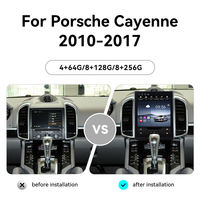 Pantalla Estilo Tesla de 10.4 Pulgadas, Radio para Auto con Android 15, Navegación GPS, Reproductor de DVD, CarPlay y Android Auto para Porsche Cayenne 2010-2017