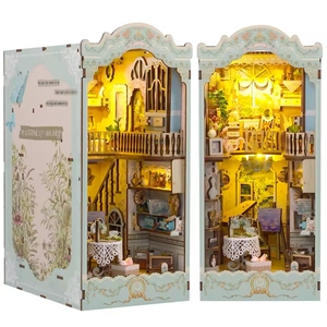Hamaileon Countryside Diary DIY Miniature Wooden Book Nook 3D Puzzle Doll House Kit SQ09 Bookshelf Assembly Bookend Country Toy - Product Image 1