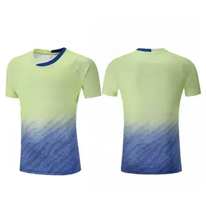 最佳品质定制升华涤纶时尚透气快干网球上衣运动衫羽毛球运动衫