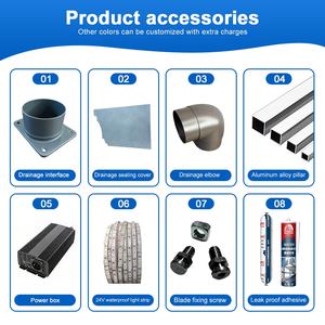 SUNTO Aluminium Moderne Platte Dak Vrijstaande Intrekbare Verplaatsbare Tuinkamer en Glazen Huizen Kits Kas - Product Image 5