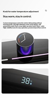 Évier de cuisine moderne multifonction intelligent en acier inoxydable avec cascade, robinet, accessoires et affichage numérique LED