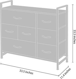 <span class=keywords><strong>Meuble</strong></span> de rangement Chengjun grande capacité pour salon d'appartement, commode robuste à cadre en acier et tiroirs en tissu MDF pour usage domestique - Product Image 3