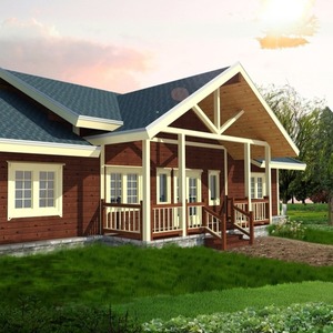 Cabanes d'été en bois avec structure en bois traité sous pression, style traditionnel, pour le camping en plein air - Product Image 2