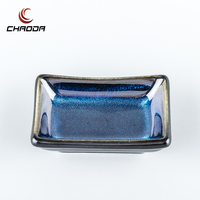 Japanische Sojasauce Dish Dipping Bowl Teiler Abschnitt Dish Plate Tray Geschirr für Sauce Einzigartiges Design Keramik