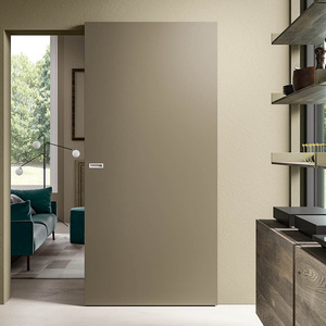 Giấu cửa trượt màu nâu sơn rắn gỗ NỘI THẤT PHÒNG cửa với khóa và khung cửa - Product Image 4