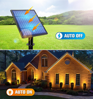 Nouvelle Arrivée IP54 Étanche LED Solaire Jardin Lumières Solaire Projecteur Alimenté pour Pelouse Chemin 4pcs Tête