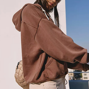 Sudadera con capucha unisex informal de gran tamaño para hombre y mujer, Sudadera larga de algodón suave con capucha para invierno, ropa de calle, personalizable - Product Image 2