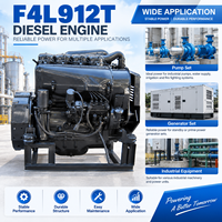 Moteur diesel refroidi par air SCDC Deutz F4L912T 56-71HP 4 cylindres pour groupe électrogène diesel, production d'énergie industrielle