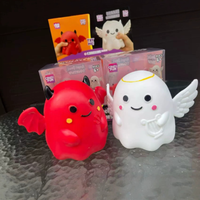 Jouet Squishy Géant Fantôme Ange Diable Doux à Presser Sensoriel Anti-Stress Cadeau Enfants Vente en Gros