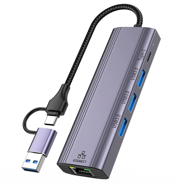 Laptop Tablet USB to Gigabit Ethernet Docking Station Compatible with Type c Rj45 High Speed Network Adapter