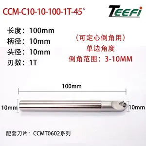 High Quality CNC Tool Holder Chamfering 45 Degree CCM Milling Cutter Bar For CCMT060204 Insert
