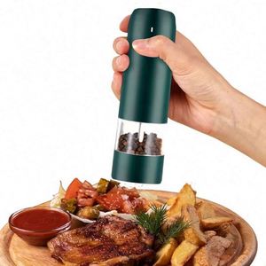 Electric Rechargeable Mini Portable Plastic Eco-Friendly Salt and <b>Pepper</b> <b>Grinder</b> USB Automatic <b>Pepper</b> Mill Set with LED Light - Product Image 6