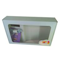 Boîte d'emballage en papier pliable avec fenêtre transparente en PVC pour coffret cadeau d'accessoires