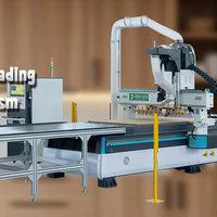 Cabinet de meubles à bois faisant la machine d'emboîtement de routeur CNC Machine d'emboîtement CNC avec chargeurs automatiques et pré-étiquetage
