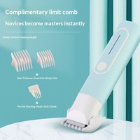 Tondeuse électrique 4-en-1 multi-têtes pour animaux de compagnie : toilettage du corps et des pattes du chien