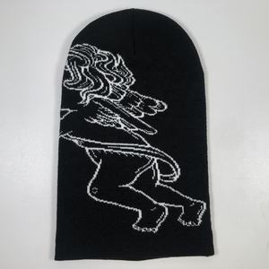 قناع تزلج من الجاكار الأبيض والأسود المخصص للنساء من الشركة المصنعة للمعدات الأصلية متوفر في المخزون من الأكريليك وللجينز بفتحة واحدة للنساء والرجال قناع تزلج بدون فم - Product Image 3