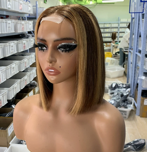 Peluca Bob Liso Extremo con Encaje Frontal HD, Cabello Humano Virgen con Cutícula Alineada, Doble Trama, Cierre 2x6 para Mujeres Negras - Product Image 5