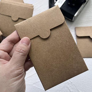 Petites enveloppes en carton brun rétro pour DVD, pochettes en papier pour <span class=keywords><strong>CD</strong></span>, supports de rangement, housses carrées en papier - Product Image 4