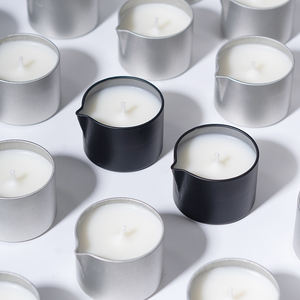 Maßgefertigte Aluminium-Dose Sojawachs-Kerze 100% Natürlich Kleine Sinnliche Melasse Körper-Duftkerze Massage-Feuchtigkeitscreme Thanksgiving SÄULEN-KERZE - Product Image 2
