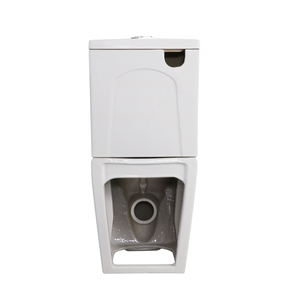 WC en céramique sans bride, deux pièces, en porcelaine, à économie d'eau, à poser au sol, cuvette carrée à chasse directe pour projets - Product Image 3