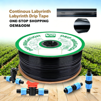 Selang Tetes Plastik Kontinu Model Labyrinth Hitam 16mm Plentirain untuk Rumah Kaca & Rumah, Perlengkapan & Aksesoris Penyiraman Efisien
