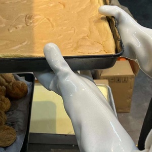 Heat Resistant <b>Silicone</b> <b>Oven</b> Mitts <b>Gloves</b> <b>with</b> Fingers Safety <b>Gloves</b> for Barbecue Baking Cooking - Product Image 5